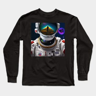 Moon Orbit: Astronaut Exploration in Outer Space Long Sleeve T-Shirt